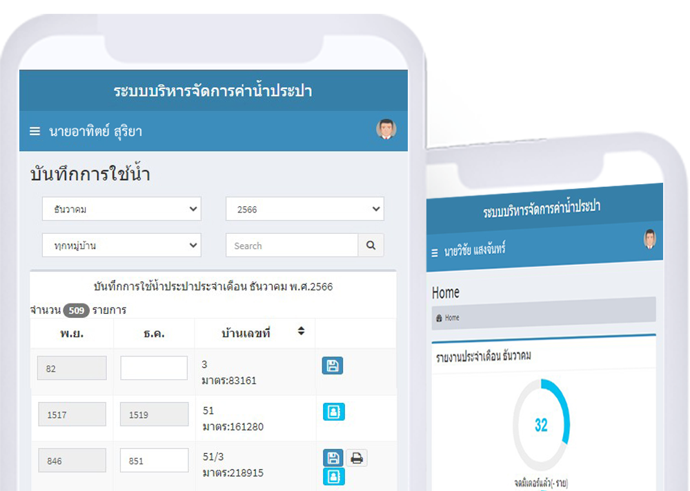 ระบบบริหารจัดการค่าน้ำประปาเทศบาลเมืองแก่งคอย